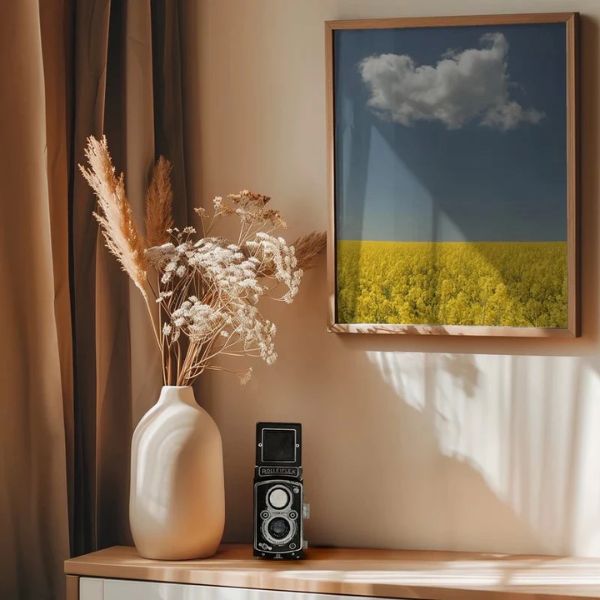 tranh canvas hoa cải